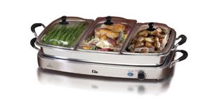 Maxi-Matic EWM-9933 Elite Platinum 3-Tray 2-1/2-Quart Buffet Server, Stainless