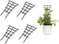 Feitore Mini Plant Trellis Garden Trellis for Climbing Plants Outdoor Plastic Superimposed Potted Plant Support Flower Supports (4 Pcs)