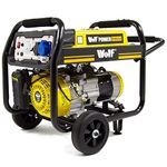 3000w Portable Generator Petrol 3kW 3.75KVA Recoil Start 4-Stroke 7HP 'Wolf WPB4010LR' with 1 x 230V 13Amp & 1 x 230V 16Amp Socket Outlet & 12V Charger - 2 Years Warranty