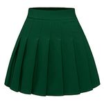 Timormode Pleated Skirt for Women Short High Waist Skirt Tennis School Skirt TMBZQ09 Green XS
