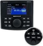 Rockville RGHR-ZA 4 Zone Marine Gauge Hole Receiver Bluetooth App Control+Remote