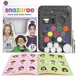 Snazaroo Ultimate Party Pack Face Paint Palette Kit for Kids and Adults, 8 Colours, 11pcs, Brush, Sponge, Guide, Water Based, Easily Washable, Non-Toxic, Makeup, Body Painting and Parties, for Ages 3+