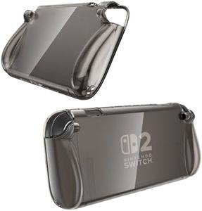 TERIOS Clear Case Compatible for Nintendo Switch OLED,Transparent Dockable Cover Hard PC Protector Case for Nintendo Switch OLED and Joy Con,Strong and Durable, Not Easy to Fall Off (Black)