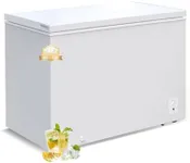 9.5 Cu.ft Chest Freezer, Large Top Open Door Deep Freezer with 8 Adjustable Thermostat (-11.2°F to 10.4°F), Large Freezer with Removable Basket for Home/Garage/Office, White