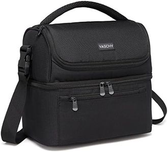 Lunch Bag,VASCHY Insulated Lunch Box Leak-Proof Cooler Bag in Dual Compartment Lunch Tote for Men, Women, 14 Cans