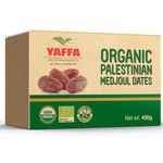 Yaffa Organic Medjool Dates (Box of 450g) - All Natural, No Added Sugar, Free from Additives, Sustainably Grown and Hand-Picked Dried Fruit Palestinian Dates