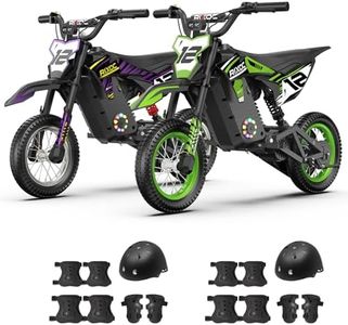 RIXOC DK-12 Electric Dirt Bike for Kids, 700W Peak 36V Motor - 15.5MPH Speed 14Miles Range E Bike, 12" Air Tires 3-Speed, Electric Motorcycle for Kids Ages 3-10