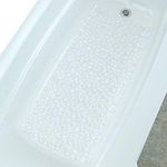 SlipX Solutions Extra Long Deep Massage Bath Tub & Shower Mat 38x17 | Non-Slip, 188 Suction Cups | Feels Great on Tired Feet, Looks Like River Rock | Machine Washable (Clear, 1)