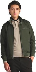 Members Only Original Iconic Racer Jacket for Men | Slim Fit | Lightweight Windbreaker | Versatile Style | Comfortable (Dark Green, 5X-Large)