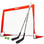 GoSports Street Hockey, Choose Between Street Hockey Goal Set with Sticks, or Street Hockey Sticks (2 Pack)