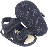 HsdsBebe Infant Baby Boys Girls Summer Beach Sandals Breathable Athletic Anti-slip Soft Sole Newborn First Walker Crib Shoes, Jml2091/Navy Blue, 12-18 Months Toddler