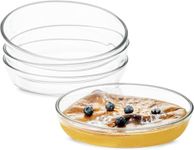 Femora Borosilicate Glass Oval Baking Dish Microwave Oven Safe, 1600 ml, Set of2, Transparent