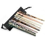 10pcs Acetate Hair Sticks, Vintage Hairpin Chopstick Long Stick for Women Girls, Leopard Print Tortoise Shell Pins - Chinese Hairpins Styling Accessories for Daily Dress up Wedding Appointment Party