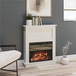 Ameriwood Home Ellsworth Fireplace with Mantel, White