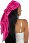 100% Pure Mulberry Silk Head Scarf | Women's Hair Wrap for Sleeping at Night | Maintains Style, Reduces Frizz, Aids Growth - Magenta