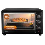 Glen Multi-Function OTG for Kitchen 35 Litre, 2100W, Oven Toaster Griller with 6 Heating Modes, Rotisserie, Convection Fan, Temp. Control, Bake, Grill & Toast,Oven for Baking - Black (SA5035BLRC)
