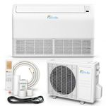 Senville 18,000 BTU Floor Console Mini Split AC/Heating System, Floor/Ceiling Mounted, 16 Ft. Install Kit, 208/230V, White