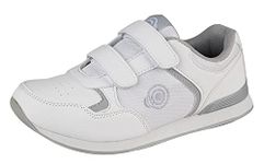 Amado Macario, DEK T839 Lady Skipper Touch Fastening Trainer Style Bowling Shoes (White, Numeric_8)