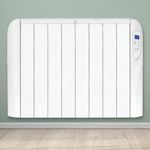 Futura 2000W White Electric Radiator Heaters for Home, Bathroom Safe 24/7 Day Timer Electric Heater Lot 20 & Advanced Thermostat Control Wall Mounted Low Energy Panel Heater with Child Lock