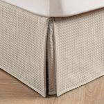 MIYE Pleated Waffle Weave Bed Skirt