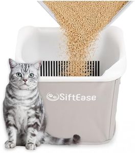 SiftEase Litter Box Cleaner Litter Sifter - Works with Any Cat Litter Box, Fast Cleaning, Eliminate Odors, Simply Pour into XL Litter Scoop, Reduce Waste, Reuse Litter