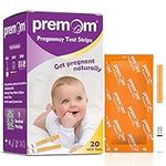 Premom 20 Pack Pregnancy Tests: Early Detection Highly Sensitive Result Bulk Pregnancy Test Strips Kit - at Home Urine hCG Pregnancy Test