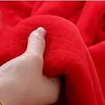 5mm Plush Fabric for Plush Velvet Toys Handmade DIY Doll Accessories Pet Pocket Towel Cotton Fabric Christmas Fabric-Red-24x25cm-5 PCS