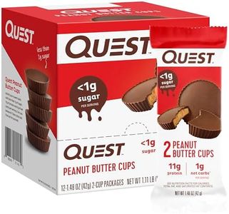 Quest Nutrition Peanut Butter Cups, 11g Protein, 1g Sugar, Low Carb, Gluten Free, Keto Friendly, 12 Count