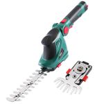 POSENPRO Cordless Grass Shear & Hedge Trimmer 7.2V, 2 in 1 Handheld Shrubbery Trimmer Shrub Shears, Electric Grass Trimmer Hedge Shears/Grass Cutter, Rotatable & Non-Slip Handle, Type-C Cable Included