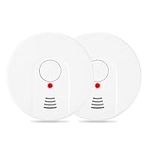 fire alarms for home Smoke Detectors with Enhanced 10 years Photoelectric Sensor,optical smoke alarm for home with 5 Year Battery Operated for office 2pack