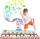 Kids Musical Piano Mats, Musical Toys Baby Floor Piano Keyboard Big Mat Carpet Blanket Touch Playmat Early Education Toys for 1 2 3 4 5 6+ Year Girls Boys Toddlers (110 x 38cm)