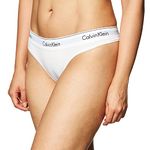 Calvin Klein Women's Modern Cotton Thong Panty, White, Small