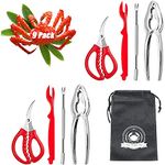 9Pcs Seafood Tools Set Crab Lobster Crackers Stainless Steel Forks Opener Shellfish Lobster Crab Leg Sheller Nut Crackers