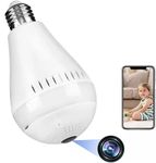 DDLC Full HD Picture Bulb Home Security Camera 1080p AI Powered Motion Detection l Infrared Light Vision | 360° Panorama | Talk Back Feature (Bulb Camera)