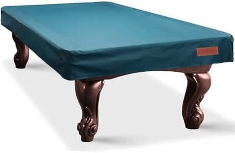 K-Musculo Pool Table Cover, Heavy Duty Leatherette Billiard Table Cover, Waterproof and Tearproof, 6.5/7/ 7.5/8/ 8.5/9 Feet Fitted, 9 -112" L × 62" W × 8" H, Emerald Green