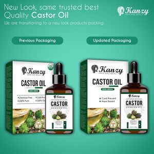 Kanzy Castor Oil 50ml – Cold Pressed for Eyelashes, Eyebrows & Hair Growth