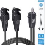 6Ft Sopito Recliner Power Y Splitter Cord 2 Pin Electric Recliner Power Cord for Dual Motors, Replacement Part for Limoss OKIN, Lazyboy