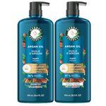 Herbal Essences, Argan Oil Paraben Free Shampoo and Conditioner, Dual Pack, Hair Repair, with Certified Camellia Oil and Aloe Vera, For All Hair Types, Especially Damaged Hair, 600 mL Each