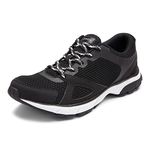 Vionic Drift Tokyo Trainers Women Lace up Supportive Walking Shoes That Includes Three-Zone Comfort for Heel Pain and Plantar Fasciitis with Orthotic Insole Arch Support Medium Fit Black Black UK 5.5