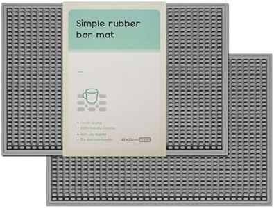 ZJWZLG 2 Pack Bar Mat, Home Bar Tool Drying Mats, Bar Accessories for The Home Bar Set 18''x12''（Gray） for Bars, Outdoor Camping, Bar for Home