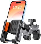 Rolgno Bike Phone Holder, [Unobstructed Lens] Universal Motorcycle Phone Mount, [Super Sturdy] Phone Holder for Bike, Compatible with iPhone 16/15/14 Pro Max/S24 Ultra and More 4.7”-7” Cell Phones