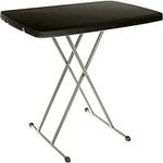 zagtag Folding Table 30Inch Small Foldable Table for Kids Picnic and Laundry Room, Tray Table, Black