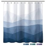 Sunlit Designer Shower Curtain,Popular Shower Curtain, Ombre Blue Fabric Shower Curtains for Bathroom Decor, Contemporary Bathroom Curtains, 71" x 71"