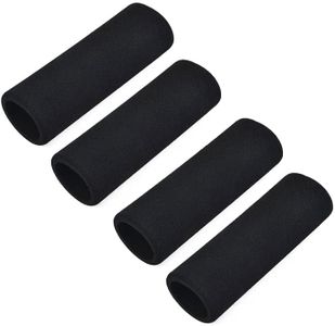 AIMALL 4PCS Motorcycle Foam Handlebar Covers, Anti-Vibration Slip-On Grips, Black, Fits 1.25-1.45 Inch Diameter, 4.72 Inches Length, Enhances Riding Comfort