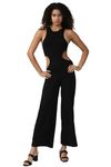 FOREVER 21-Women-Solid-Regular Fit-Jumpsuits-23000082667005-Black-L