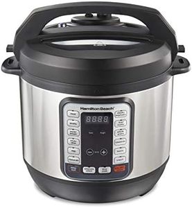 Hamilton Beach 12-in-1 Electric Pressure Cooker with True Slow Cook Technology, Sautés, Browns, Steams, Rice Function, Egg and More, 8 Quart Capacity, Stainless Steel (34508)