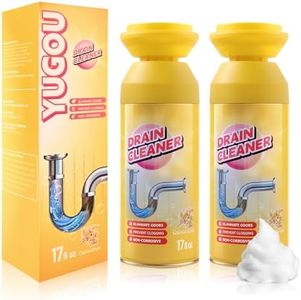 Yugou Drain Cleaner, Foaming drain cleaner, Sink Drain Cleaner and deodorizer for Kitchen Sinks, Shower Drains, Tubs (Floral, 2pcs)