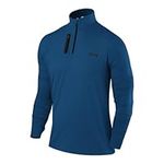 TCA Men's Fusion Pro Quickdry Long Sleeve Half-Zip Running Top - Deep Blue, XL