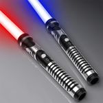 Lightsabers Metal Hilt Dueling Light Sabers RGB 16 Color, FX Sound, Doubled Blade, Type-C Rechargeable Sword for Adult Kids Birthday Halloween Thanksgiving