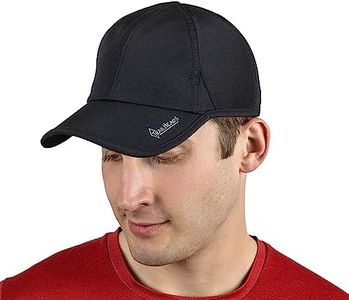 TrailHeads Men’s Running Hat with UV Protection | Quick Dry Sports Hats for Men | Outdoor Cap | UPF 50 Hats | Summer Hats for Men - Black